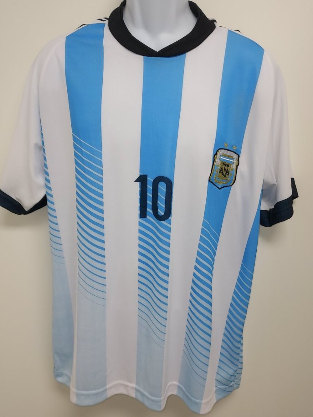 ARGENTINA BLUE & WHITE 2014 FIFA WORLD CUP BRASIL JERSEY TEE SHIRT MEN SZ:UNISEX